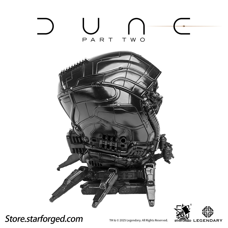 Baron Harkonnen is infamous for his ruthless cruelty and vile machinations. He amasses wealth through extortion, deceit, and betrayal, while maintaining his grip on power through torture, assassination, and slavery.
The Baron is obsessed with usurping House Corrino’s dominion, seeking to forge his own Harkonnen Empire. And on the desert planet of Arrakis, his forces plunder the planet’s precious "spice" with monstrous harvesting machines. The thunderous roar of their engines brings him limitless wealth and